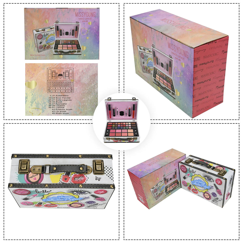 Makeup Starter Kit Professional Make Up Sets With Transparent Case Holiday Beauty Gift Set Starter Cosmetics Full Kits For Women