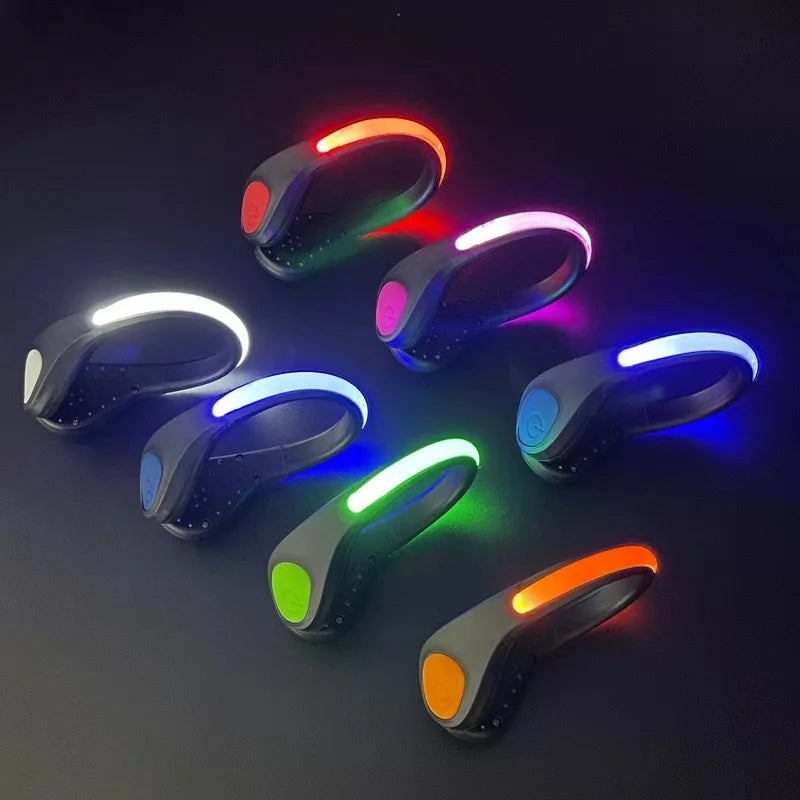 LED Luminous Shoe Clip Light Outdoor Running Cycling Bicycle RGB Novelty Lighting Safety Night Warn Lamp Glowing Zapato Ciclismo