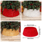 Stereoscopic Christmas Sequins Tree Cover Skirt Home Xmas Tree Surround