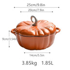 Enamel Coated Cookware Pumpkin Enameled Cast Iron Cooking Pot NonStick Enamel Pot Casserole Dish  for All Heat Source