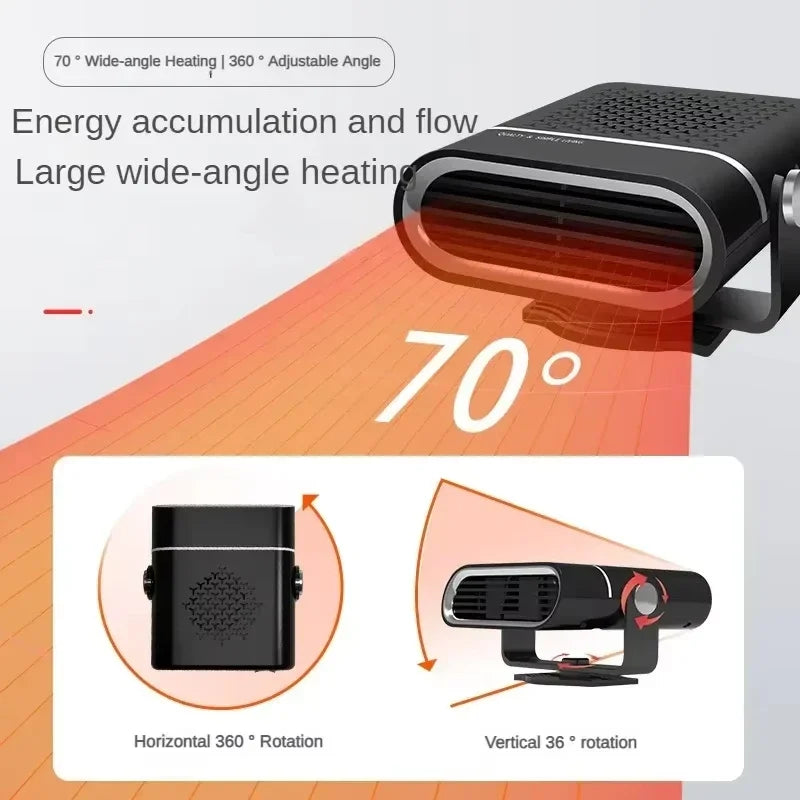 Portable Car Heater Car 12V Heater 24V Car Heater Windshield Automatic Defogging Defrost Heater Fast Heating 2025 New