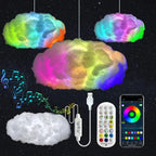 39.3inch 3D Thunder Cloud LED Ambient Light Remote and APP Control DIY Color Changing Light Lamp for Game Room Party Club