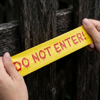 Warning Tapes Halloween Decoration Do Not Enter Roll for Door Windows Yards