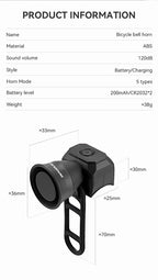Bicycle Horn Mountain Bike Battery/USB Charging Waterproof Electronic Bike Bell Riding Equipment Children's Scooter Accessories