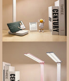 USB Desk Lamp 3 Levels Dimmable Touch Night Light USB Rechargeable Eye Protection Foldable