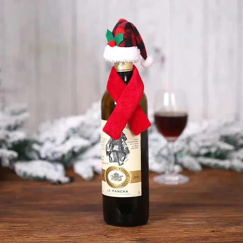 Christmas Wine Bottle Covers — Santa & Snowman Designs