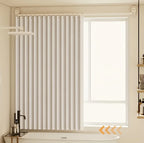 High-Quality Foldable Shower Curtain with Hooks & Ties, Invisible Wet-Dry Separation, Easy Store, Modern Home Decor Style