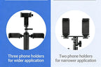 3-in-1 Multi-Phone Live Streaming Stand for TikTok  YouTube - Handheld Tripod