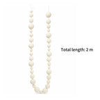 2Meters Xmas Hanging Pendant Red White Felt Ball Garland Ornaments DIY Christmas Tree Window Bead Chain Decoration Supplies