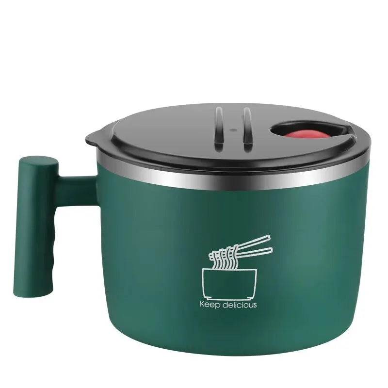 Portable Stainless Steel Noodle Bowl with Lid
