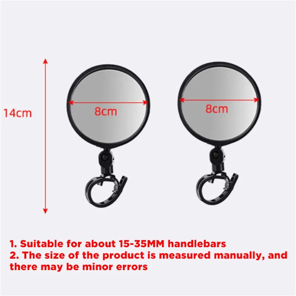 Universal Bicycle Mirror Rearview Adjustable Rotate Wide-Angle Cycling Handlebar Rear View Mirrors for MTB Road Bike Accessori