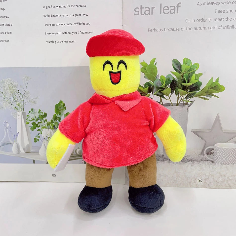 NEW 22cm Roblox Game Experiment Noob Plush Anime Kawaii Peripheral Stuffed Doll Plush Toys Children Birthday Christmas Gift
