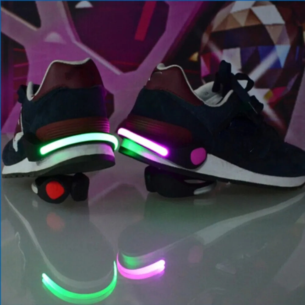 LED Luminous Shoe Clip Light Outdoor Running Cycling Bicycle RGB Novelty Lighting Safety Night Warn Lamp Glowing Zapato Ciclismo