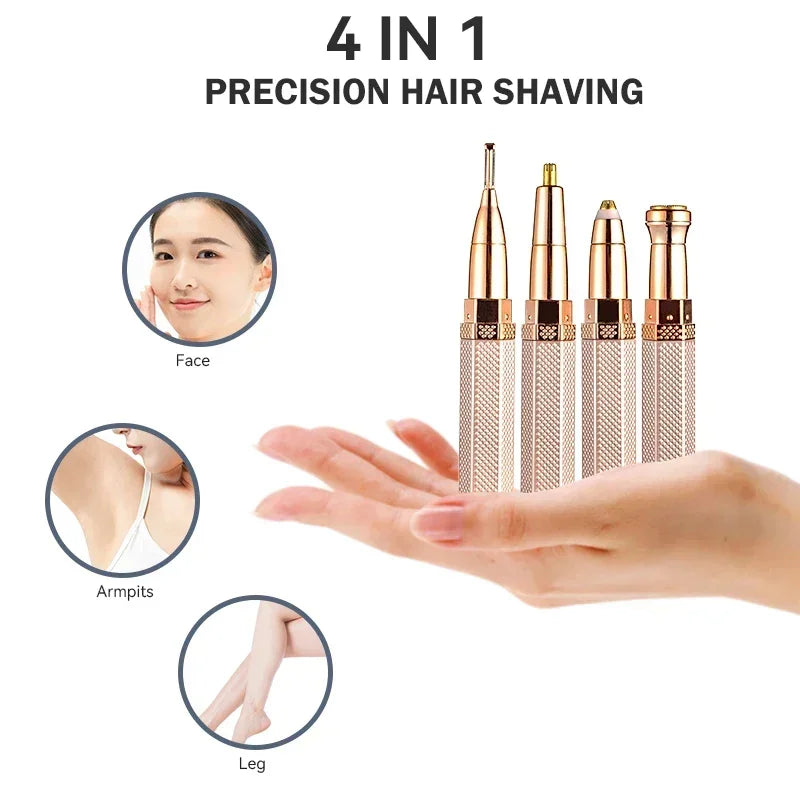 4-in-1 Rechargeable Women's Epilator & Facial Trimmer