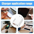Fast Charging USB Type C Charger 120W 4 Port PD Quick Charge 3.0 For iPhone Samsung Xiaomi Huawei EU US UK Plug Phone Adapter