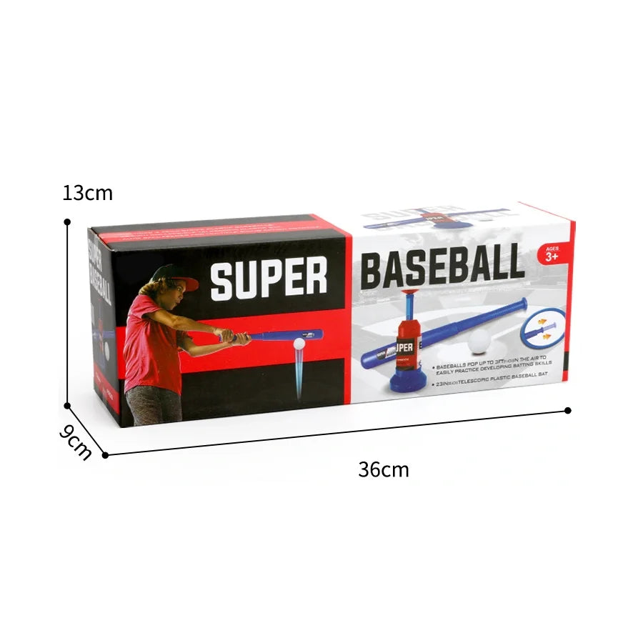Baseball Launcher Toy, 2-in-1 Foot-Operated/Manual Press Ball Pitching Machine Indoor and Outdoor Interactive Sports Game for Kids, Kinde