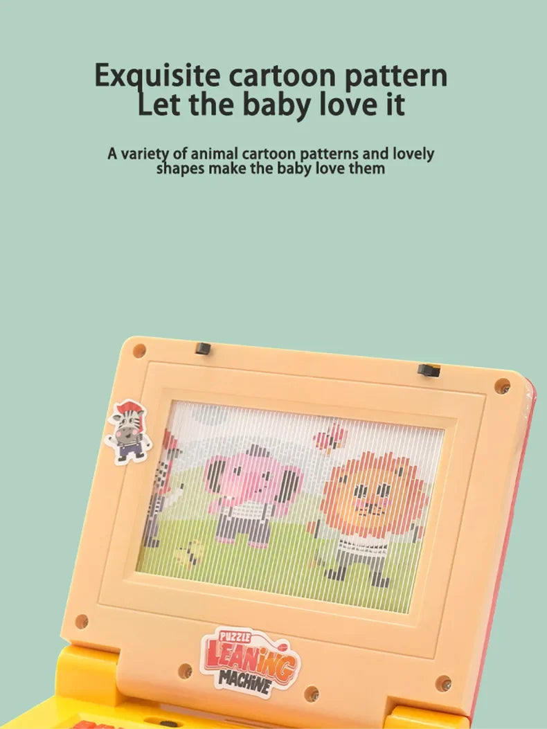 Mini Notebook Musical Toy Laptop Portable Integrated Toddler Puzzle Learning Machine Fake Computer Enlightening Birthday Gifts