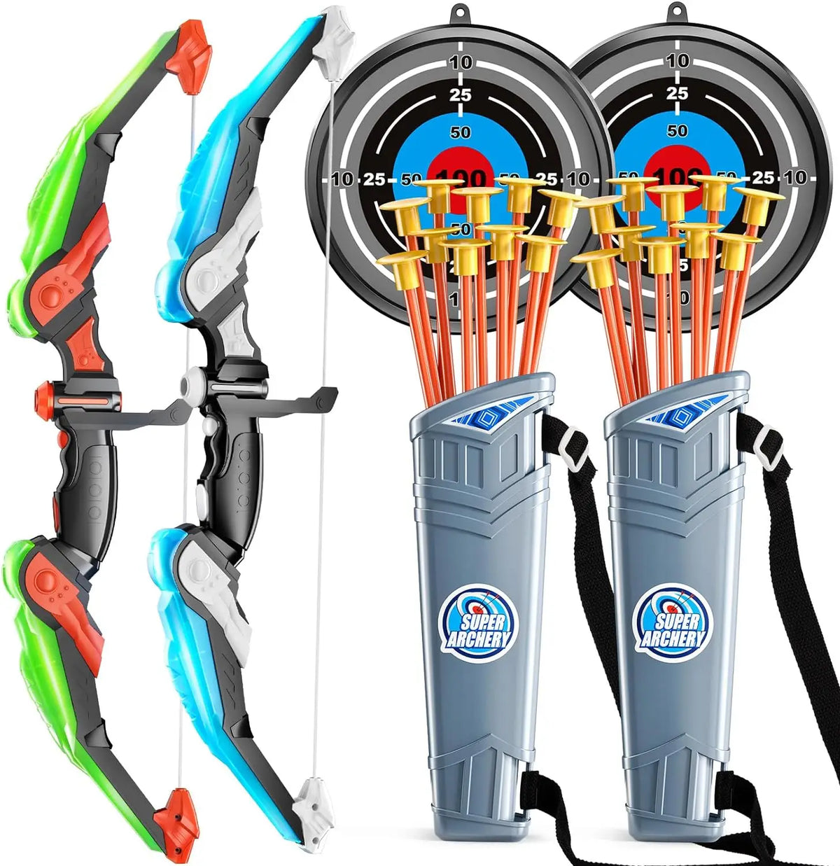 Kids Bow and Arrow Set, LED Light Up Archery Toys 10 , Boys