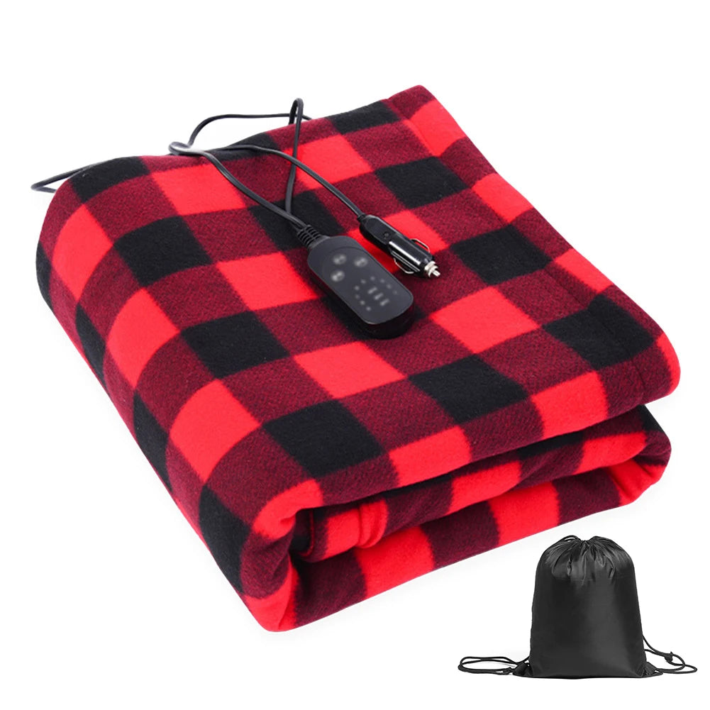 Electric Blanket Body Warmer Electric Heating Pad 12V Soft Heating Mat 9 Adjustable Temperature Electric Heat Blanket for Winter
