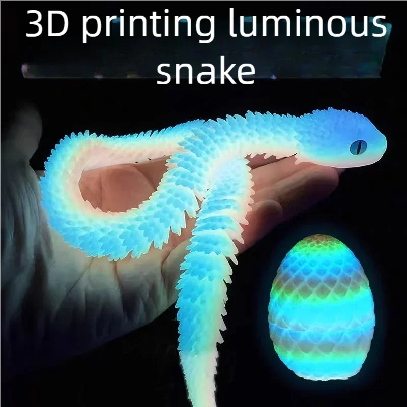 1PCS Mobile Joint Simulation Cobra and Snake Egg Statue - Creative Desktop Decoration Sculpture Home Decoration Ornament Gift