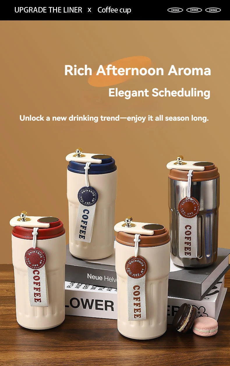 450ML Stainless Steel Thermo Water Bottle LED Temperature Display Coffee Cup Keep Cold and Heat Thermal Mug Travel Vacuum Flask