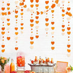 Boho Pom Pom Autumn Garland – Orange & Beige