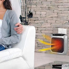 Portable Electric Heater Wall Outlet Small Space Heater with Adjustable Thermostat, Programmable 12-Hour Timer, Auto Shut Off ﻿