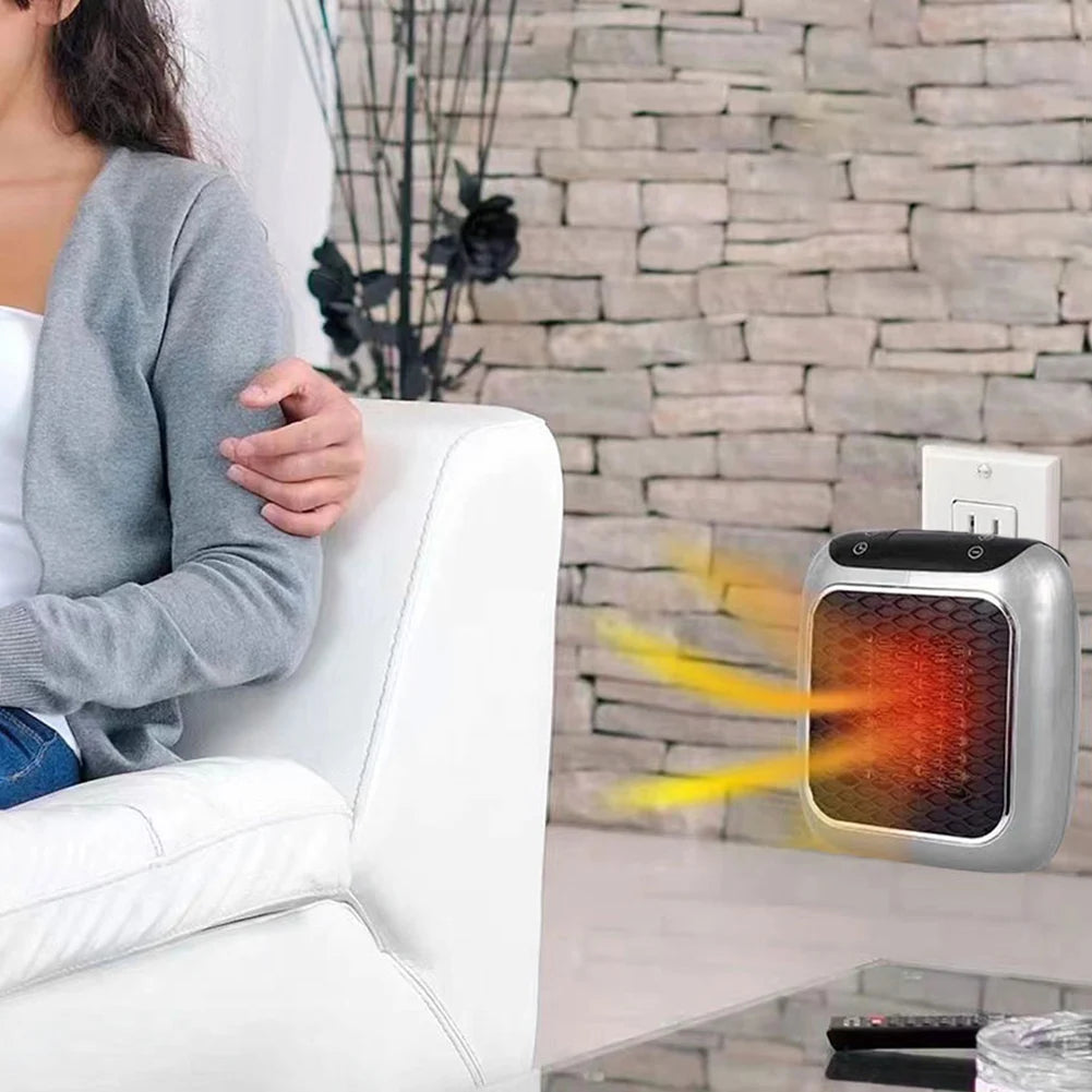 Portable Electric Heater Wall Outlet Small Space Heater with Adjustable Thermostat, Programmable 12-Hour Timer, Auto Shut Off ﻿