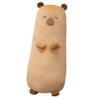 70-120cm Capybara Long Pillow Stuffed Soft Cartoon Animal Capybara Bolster Plushie Sleeping Leg Support Peluche Birthday Gift