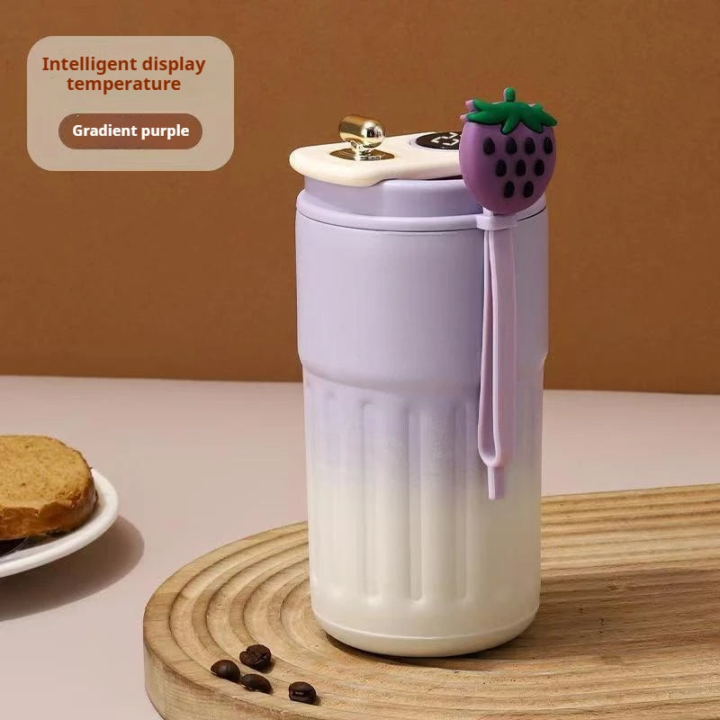 Stainless Steel Thermo Bottle with LED Display — 450ml