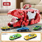 New Dinosaur Devouring Car Attack Tyrannosaurus Rex Devouring Transformation Toy Puzzle Children's Storage Inertial Sliding Car