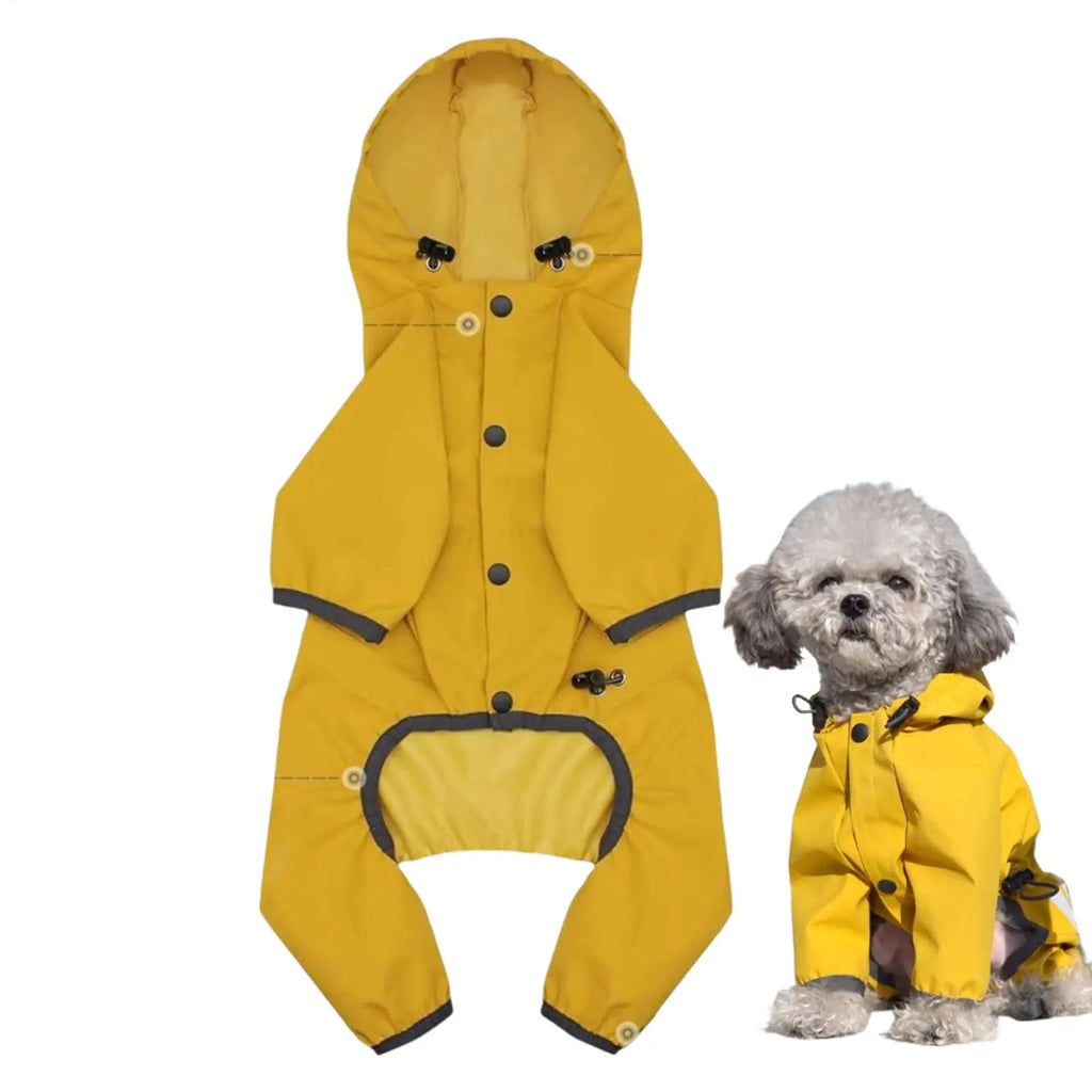 Waterproof Dog Raincoat Adjustable Lightweight Pet Rain Jacket for Small Medium Large Dogs Winter Outdoor Walking Activities