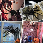 Giant Plush Halloween Spider Decoration – 30–200cm