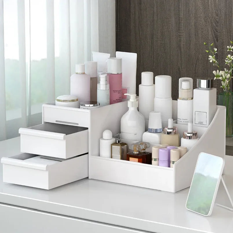 New Drawer Makeup Storage Box Dormitory Finishing Plastic Shelf