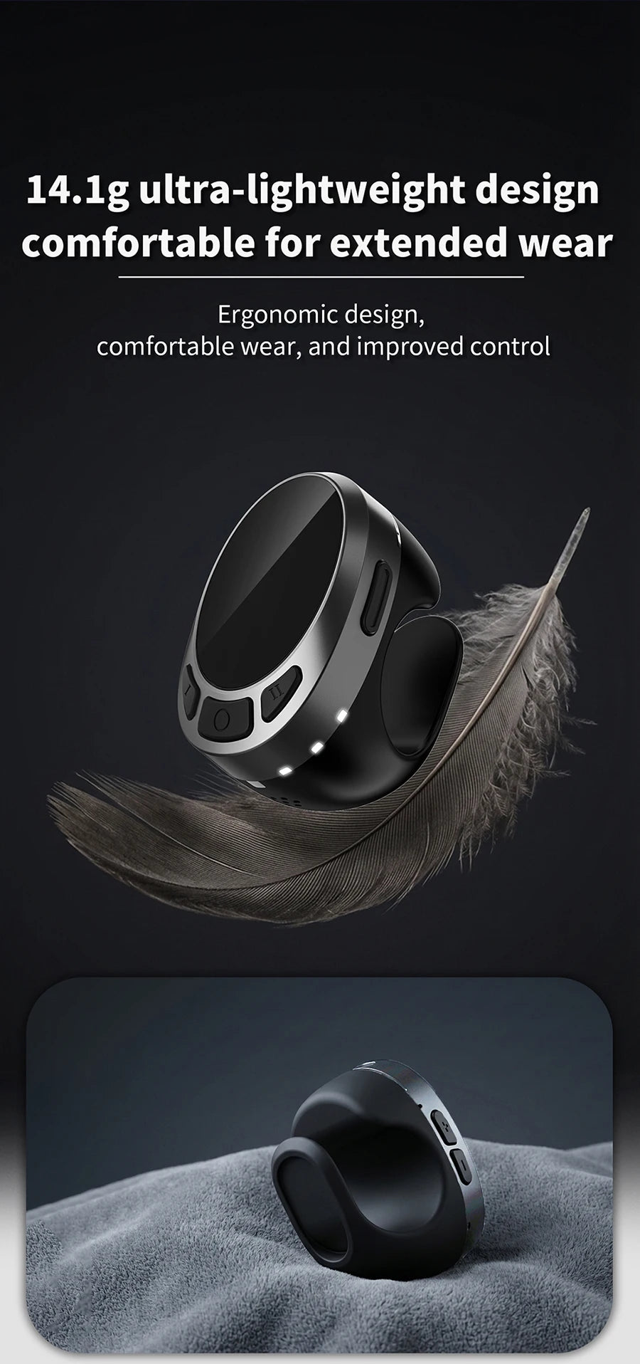 TikTok remote, scrolling ring, finger mouse, bluetooth page turner, , wireless video controller, ebook pag turner,