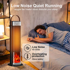 Electric Heater 2000W Heating Fans Portable Electric Space Heater PTC Fan Heater Household Hot Air Blower with Remote Control