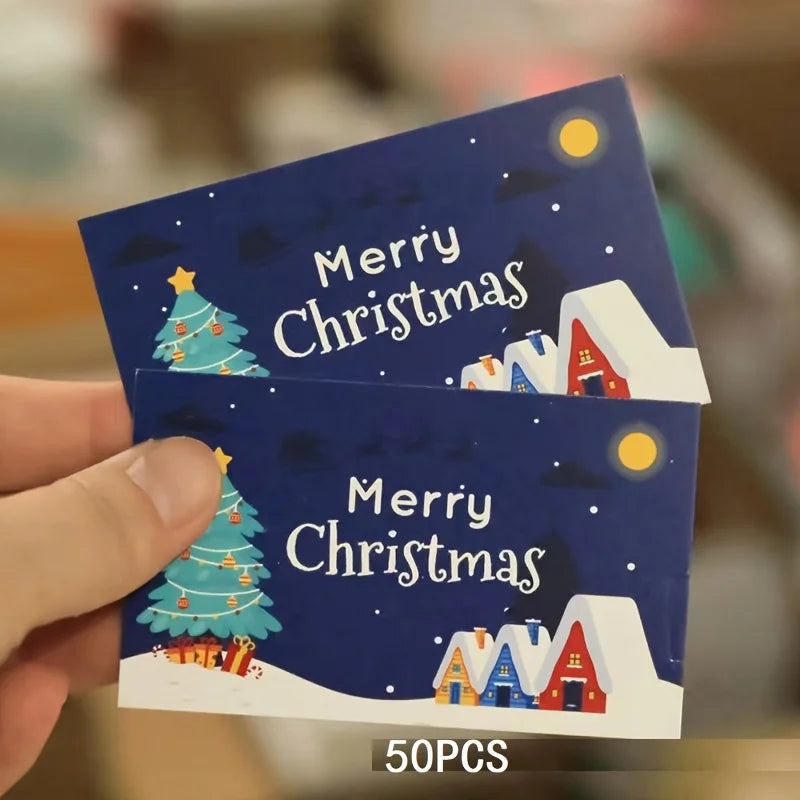 Christmas Scratch Cards with Santa, Merry Christmas Designs-Self-Scratchable Holiday reward tickets,Customizable DIY Gift Tags