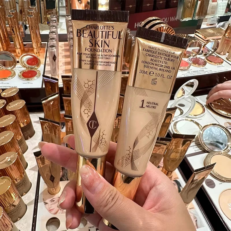 Charlotte Tilbury Hyaluronic Acid Foundation Hydrating Medium Coverage Natural Glow 16HR Wear Brightening Concealer Dark Circles