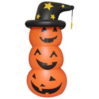 Stacked Pumpkin & Ghost Halloween Inflatable Decoration