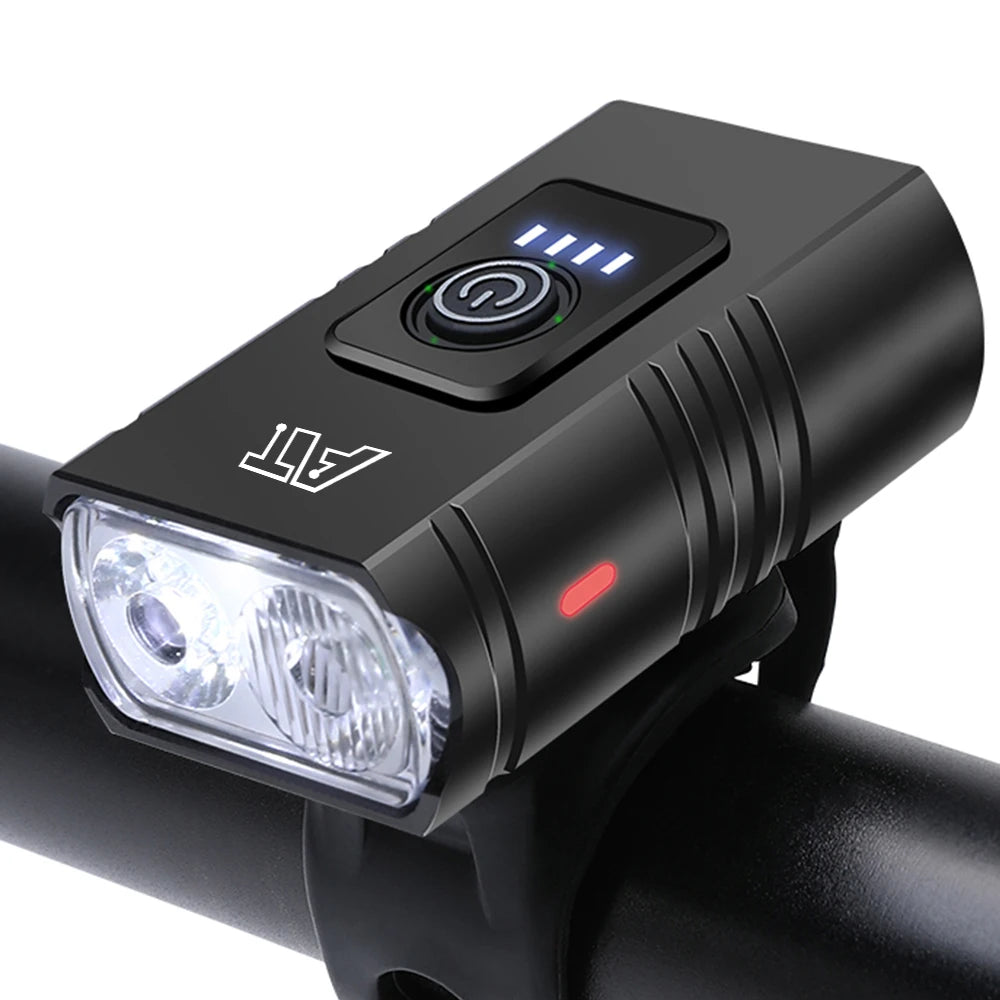 2 T6 Bicycle Front Light Type-C Charging Bicycle Headlight MTB Road Bike Headlamp for Night Riding Safety Cycling Accessories