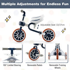 DORTALA 4 in 1 Kids Tricycle Toddler Balance Bike Adjustable