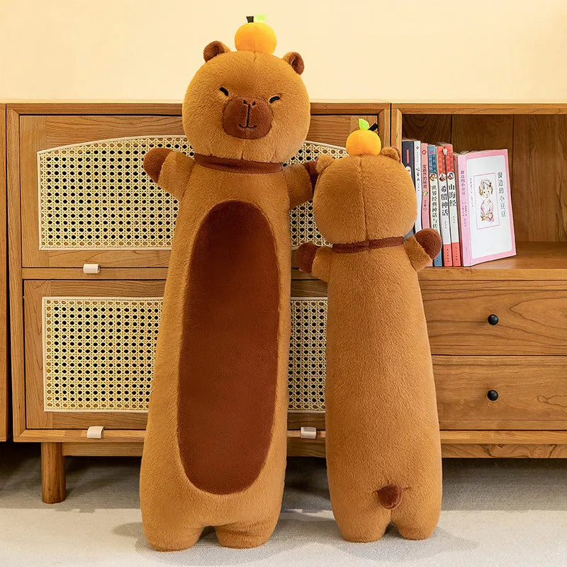 50-110cm Kawaii Giant Long Capybara Plush Pillow Soft Stuffed Animals Cartoon Toys Babys Accompany Sleeping Doll for Girls Gifts