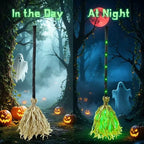 Glowing Witch Broom with Sound and Self Jumping Action for Halloween  party