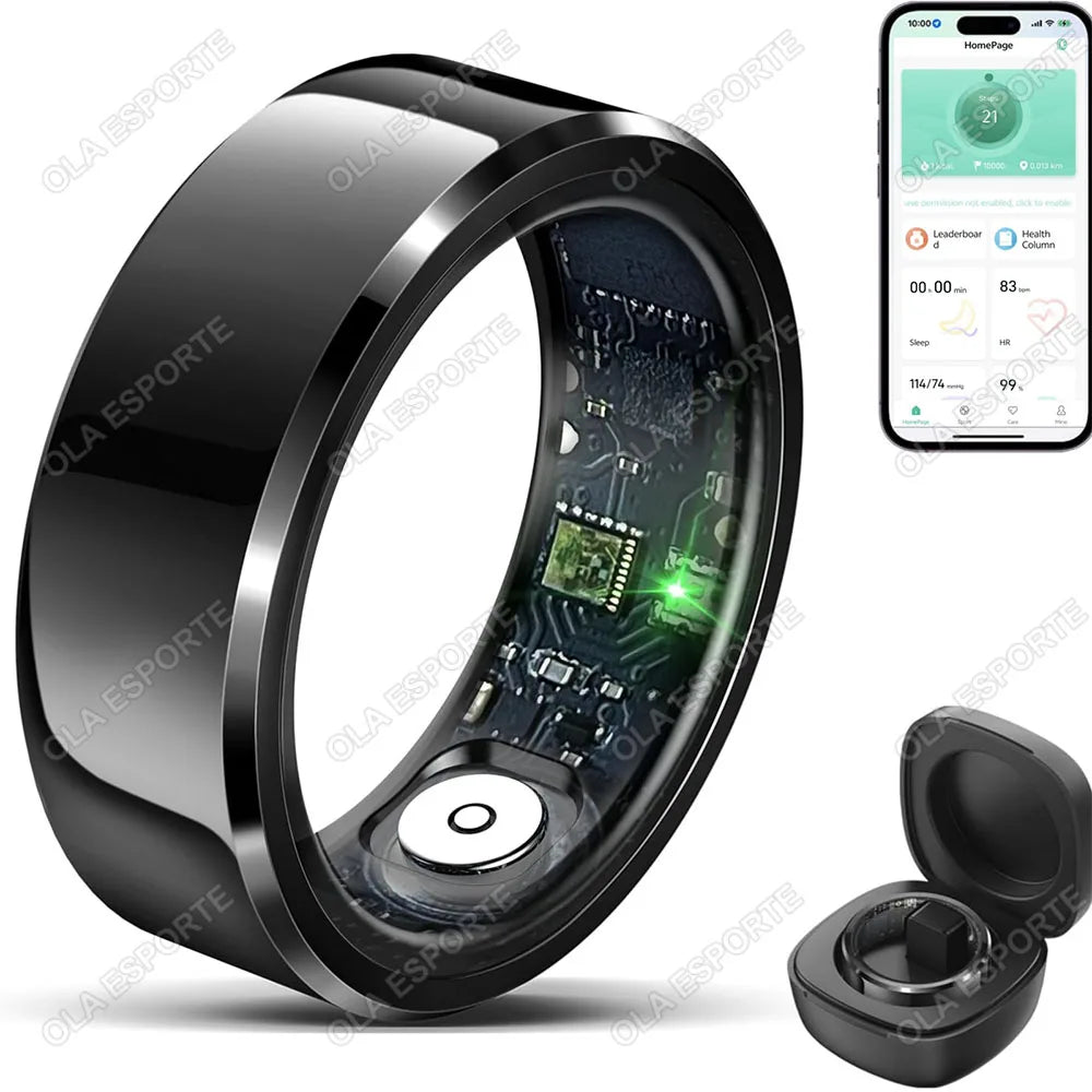 2026 Smart Ring Blood Pressure Heart Rate Sleep Monitoring