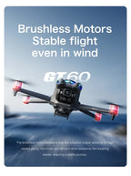 original GT60 Drone 4.3-inch Large Screen Foldable drone 8K HD Dual Camera Gps Brushless Optical Avoidance Airdrop RC Quadcopter