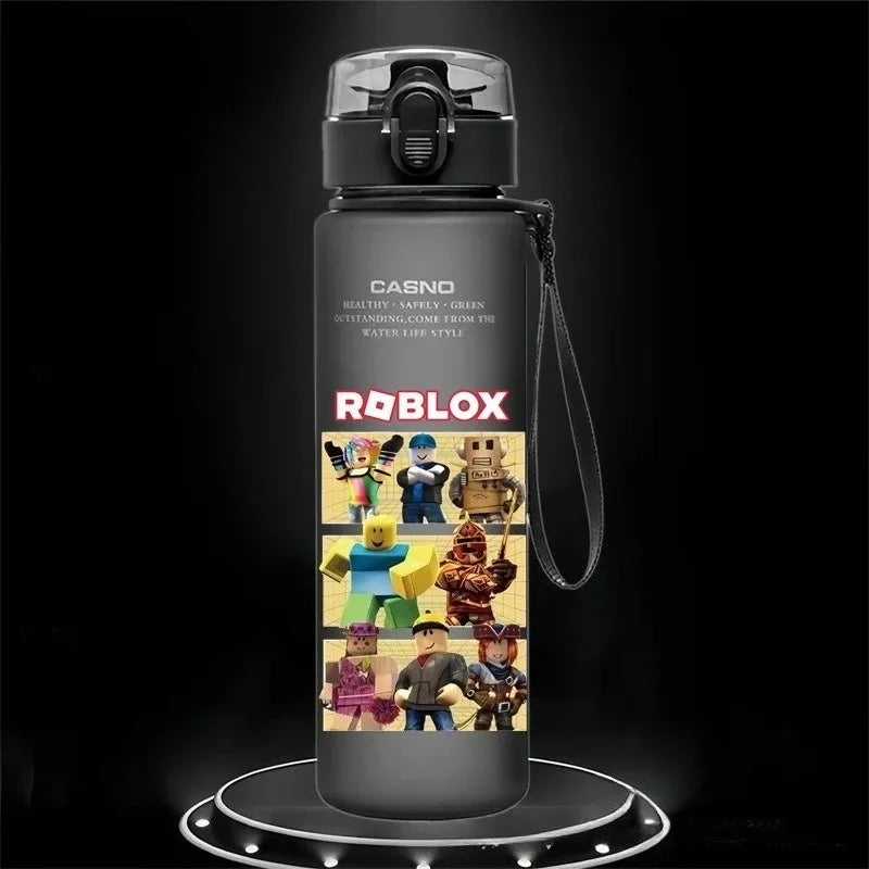 New Robloxs Figure Student Casual Sports Water Cup Plastic Frosted Cups Student Daily Necessities Gifts 560ml