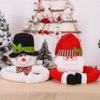 Snowman & Santa Christmas Tree Topper Doll