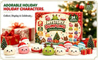 Christmas Squishy Advent Calendar 24 Day Countdown Surprise Box Dumpling Squishies Slow Rebound Squeeze Sensory Gift Decor