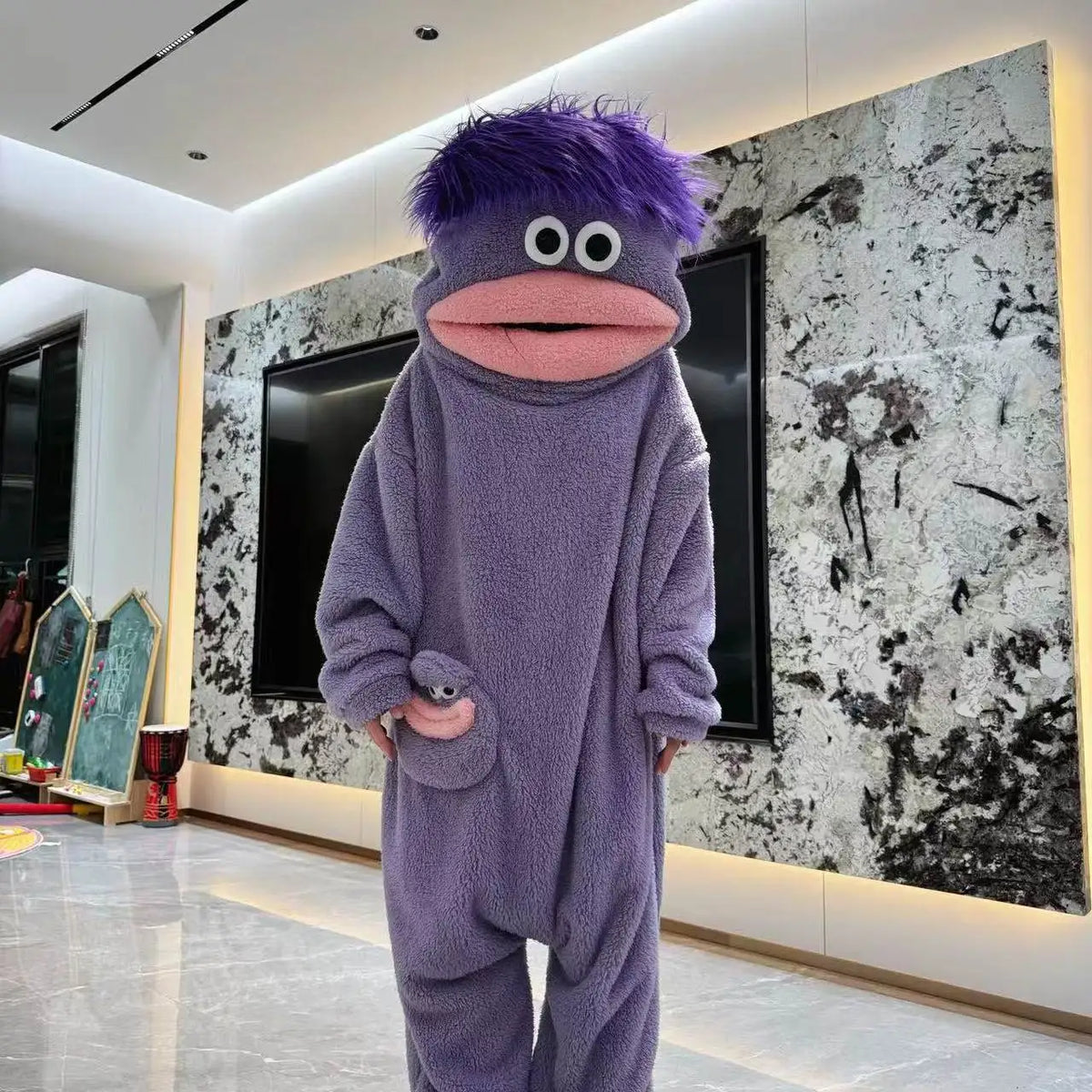 Adults' Monster Fleece Pyjama Jumpsuit