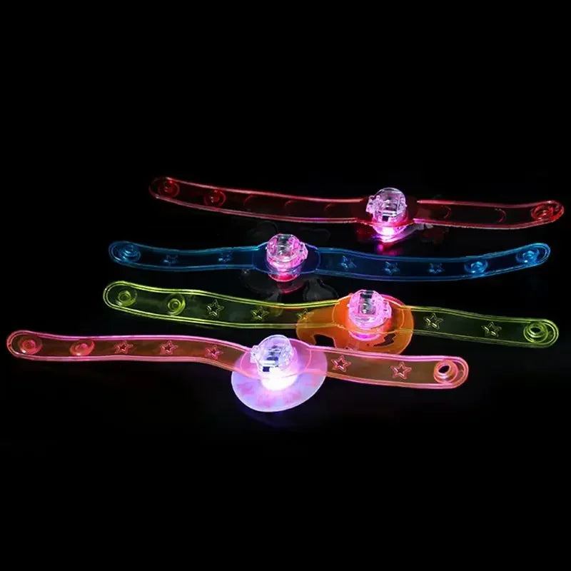 10/20/30PCS Glowing Halloween Pumpkin Ghost Bracelet Rings Night Decor Halloween Party Favor Festival Carnival Gifts Bag Fillers